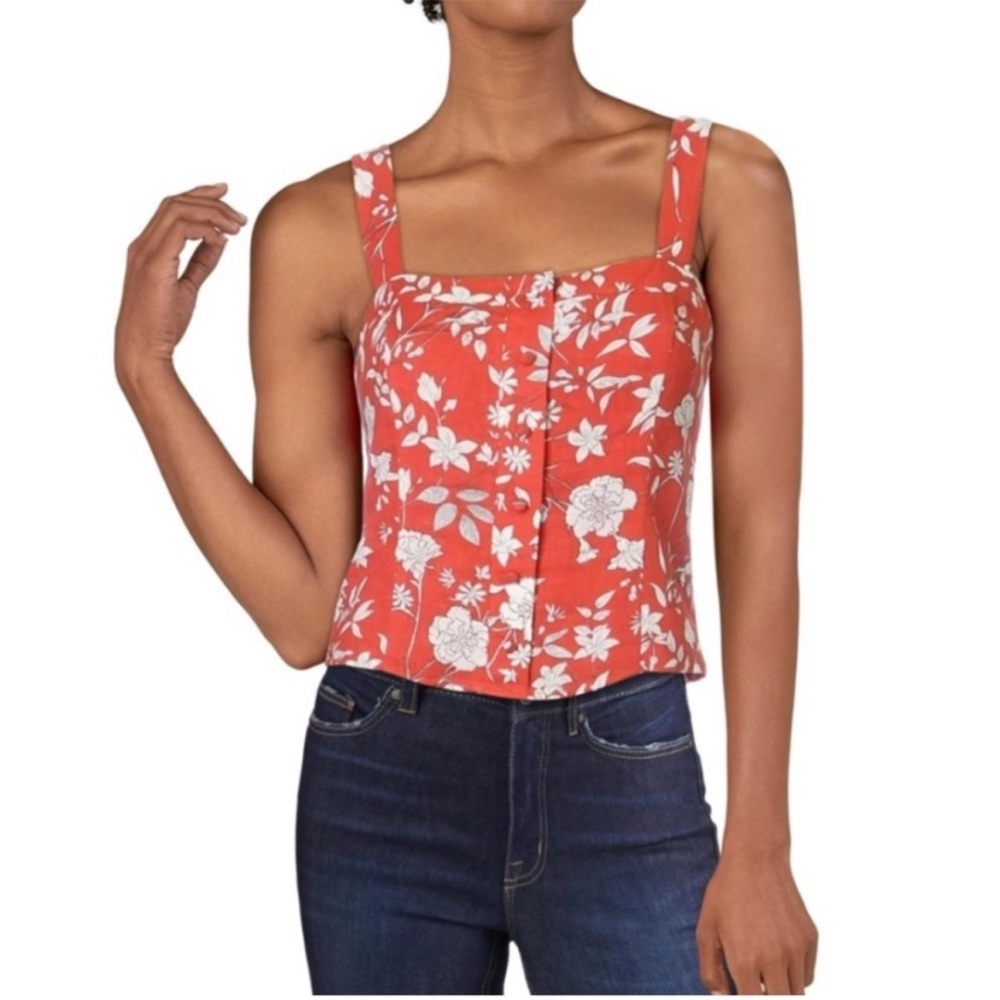 Gianni Bini Linen Blend Crop Top - Picture 11 of 11
